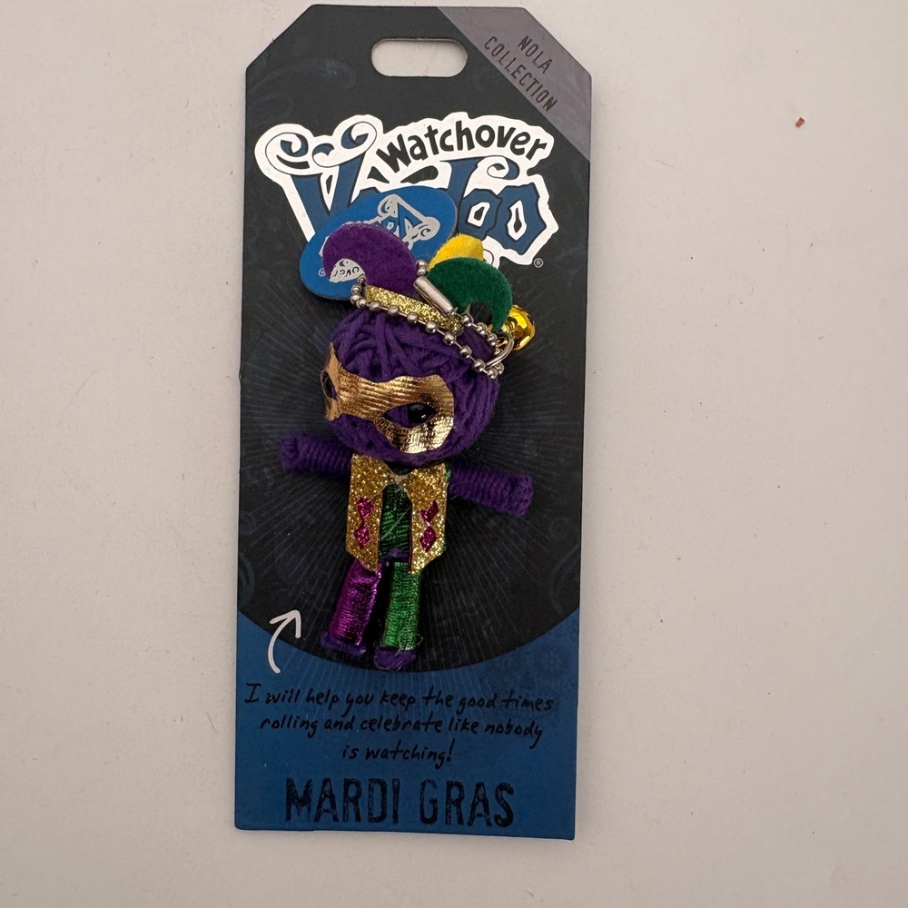 Watchover Voodoo Mardi Gras NOLA Collection String Doll Keychain Ref 255 New
